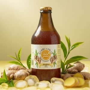 Kombucha de Jengibre KombuChiloé (330cc) | Probiótica y Artesanal